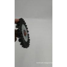 Circular knotted twist wire wheel brush